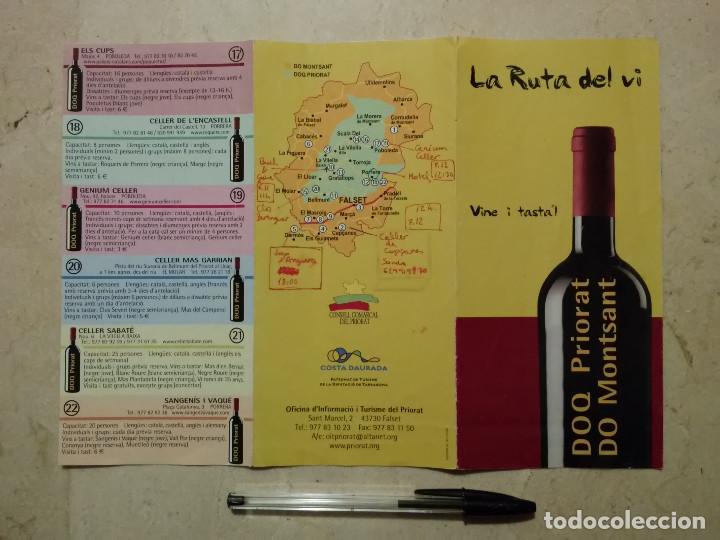 Folletos de turismo: TRIPTICO - LA CIUDAD DEL VINO - TURISMO - COSTA DAURADA - TARRAGONA - PRIORAT MONSTANT