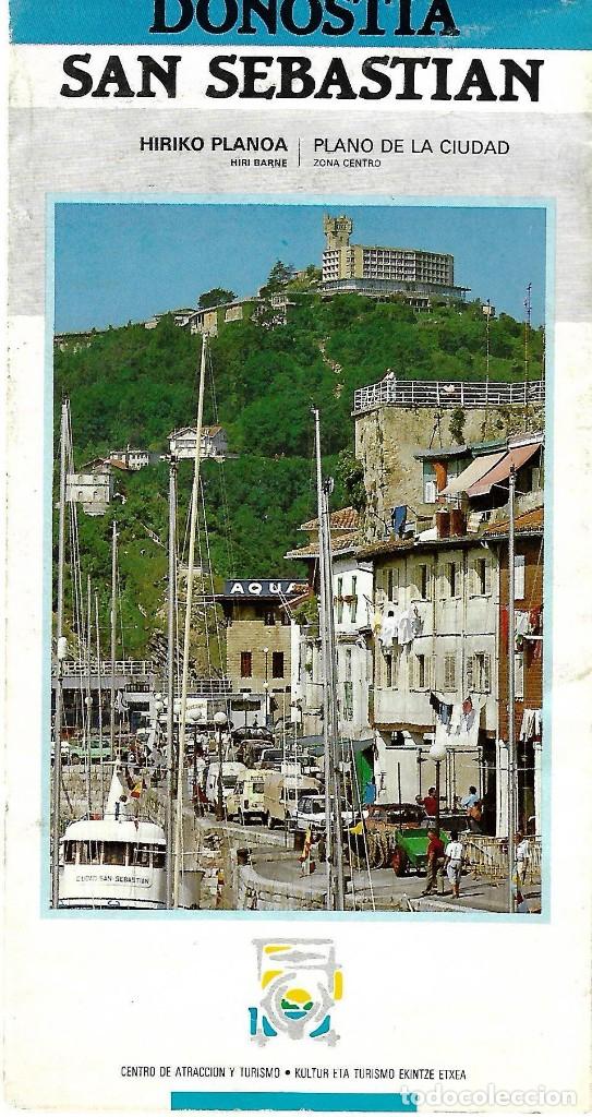Folletos de turismo: LOTE DE DOS PLANOS DONOSTIA SAN SEBASTIAN DE LA CIUDAD
