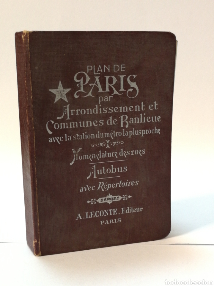 Travel Brochures: Plan de Paris. Guia plano de Paris a&ntilde;os 60.