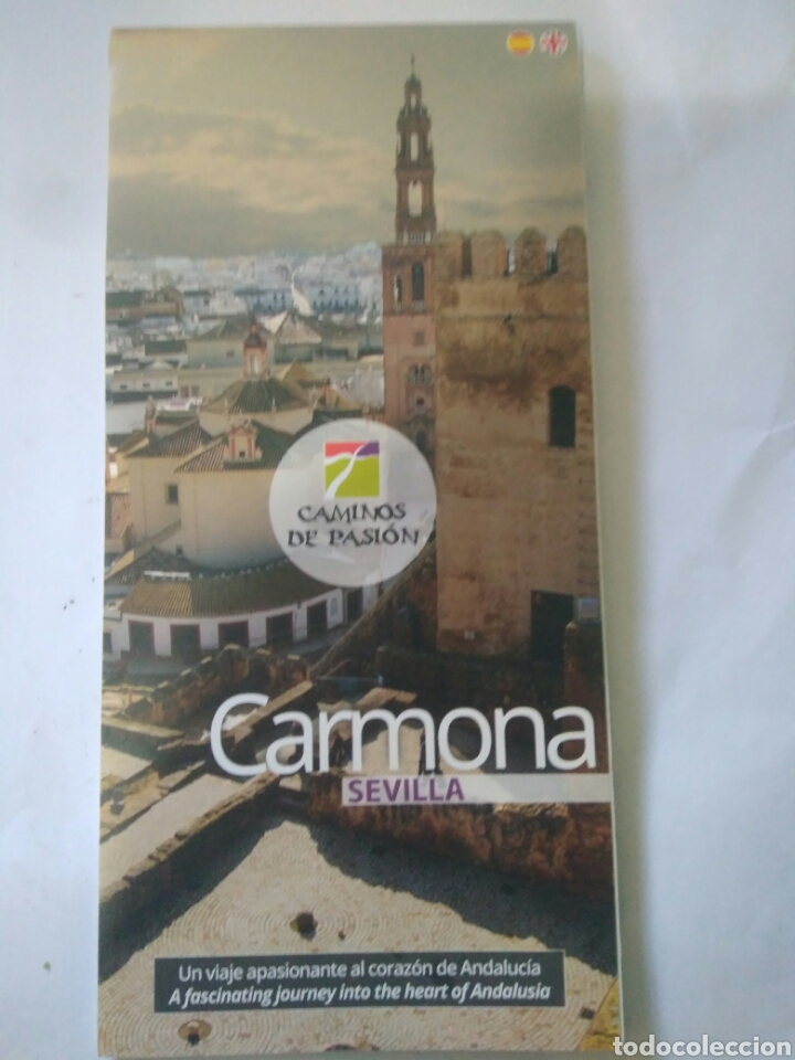 Travel Brochures: CAMINOS DE PASION.MAPA.IMAGENES LUGARES .TURISMO ANDALUZ CARMONA.SEVILLA