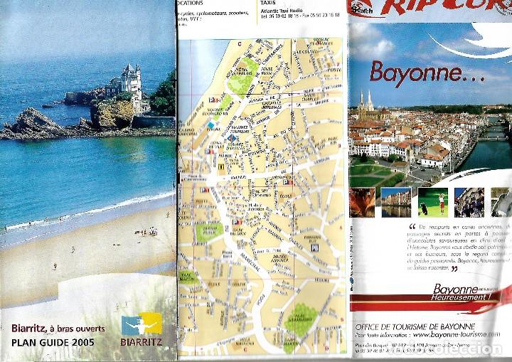 bayona francia mapa mapa guia de bayona francia   Buy Old Travel Brochures at 