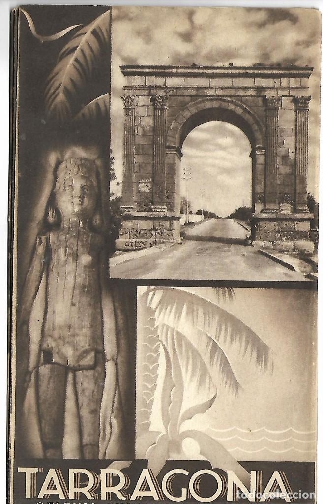Brochures de tourisme: ANTIGUO FOLLETO DESPLEGABLE DE 6 PAGINAS DE TARRAGONA, OFICINA MUNICIPAL DE TURISME. PACO RIBERA.