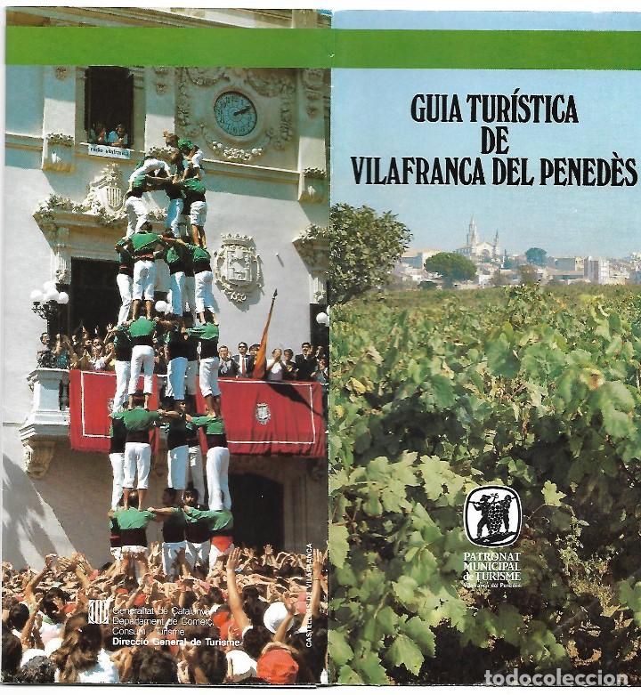 Brochures de tourisme: GUIA TURISTICA DE VILAFRANCA DEL PENEDES 1986, DESPLEGABLE DE 50 X 42 CM. CASTELLERS. PLANO. MAPA.