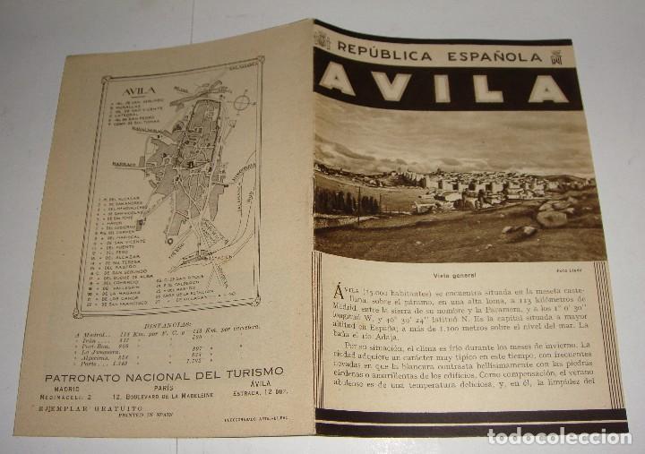Brochures de tourisme: Folleto Tur&iacute;stico. Rep&uacute;blica Espa&ntilde;ola. &Aacute;vila. Con plano y fotograf&iacute;as.