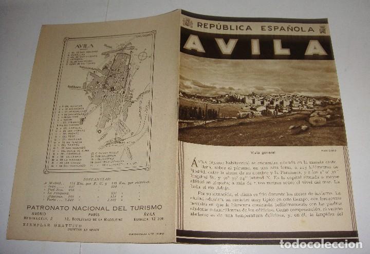 Brochures de tourisme: Folleto Tur&iacute;stico. Rep&uacute;blica Espa&ntilde;ola. Avila. Con plano y fotograf&iacute;as.
