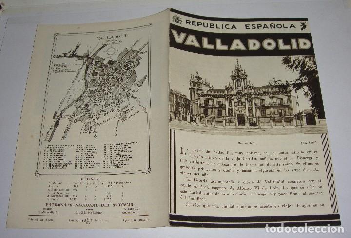 Brochures de tourisme: Folleto Tur&iacute;stico. Rep&uacute;blica Espa&ntilde;ola. Valladolid. Con plano y fotograf&iacute;as.