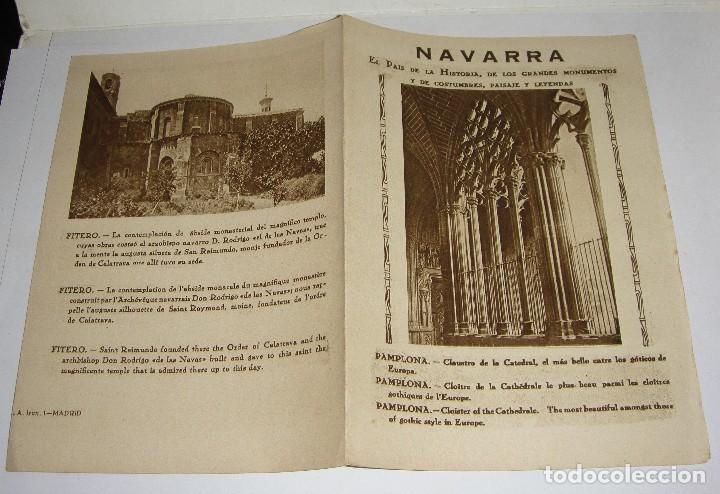 Brochures de tourisme: Folleto Tur&iacute;stico. Navarra. Con plano y fotograf&iacute;as.