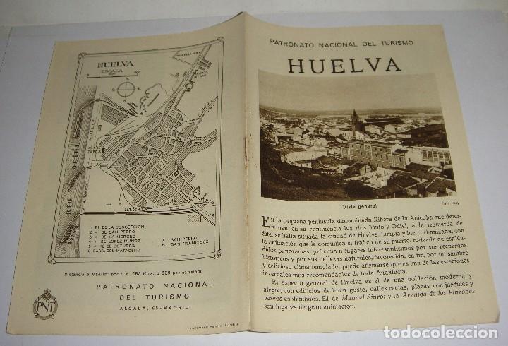 Brochures de tourisme: Folleto Tur&iacute;stico. Rep&uacute;blica Espa&ntilde;ola. Huelva. Con plano y fotograf&iacute;as.