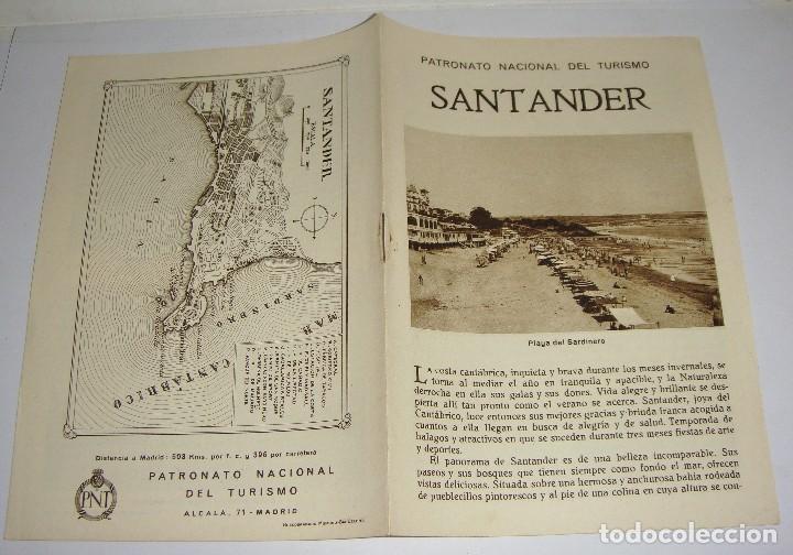 Tourismusbrosch&uuml;ren: Folleto Tur&iacute;stico. Rep&uacute;blica Espa&ntilde;ola. Santader. Con plano y fotograf&iacute;as.