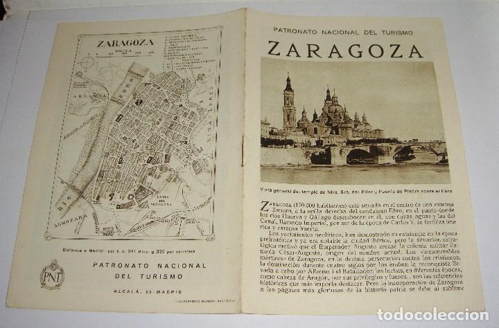 Tourismusbrosch&uuml;ren: Folleto Tur&iacute;stico. Zaragoza. Con plano y fotograf&iacute;as.