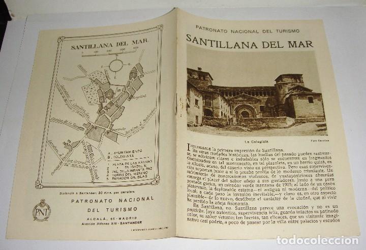Brochures de tourisme: Folleto Tur&iacute;stico. Patronato Nacional del Turismo. Santillana del Mar. Con plano y fotograf&iacute;as.