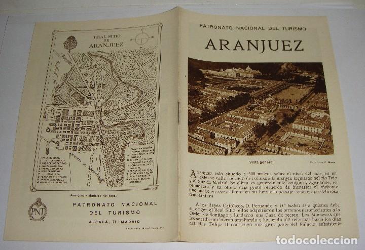 Tourismusbrosch&uuml;ren: Folleto Tur&iacute;stico. Patronato Nacional del Turismo. Aranjuez. Con plano y fotograf&iacute;as.
