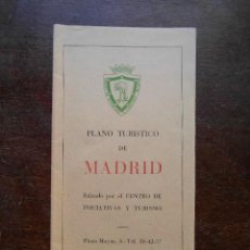Folletos de turismo: PLANO TURISTICO DE MADRID 1954. Lote 120899079