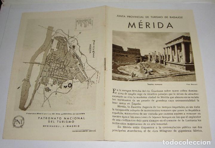 Brochures de tourisme: Folleto Tur&iacute;stico. Patronato Nacional del Turismo. Merida. Con plano y fotograf&iacute;as.