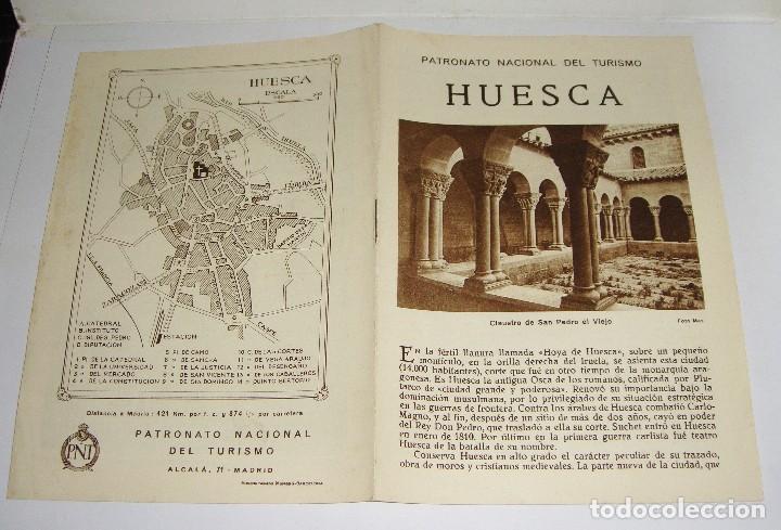 Tourismusbrosch&uuml;ren: Folleto Tur&iacute;stico. Patronato Nacional del Turismo. Huesca. Con plano y fotograf&iacute;as.