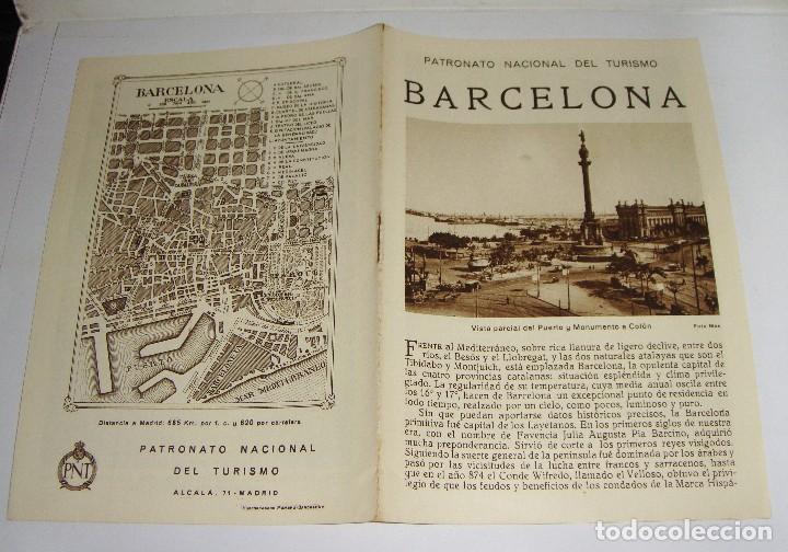 Tourismusbrosch&uuml;ren: Folleto Tur&iacute;stico. Patronato Nacional del Turismo. Barcelona. Con plano y fotograf&iacute;as.