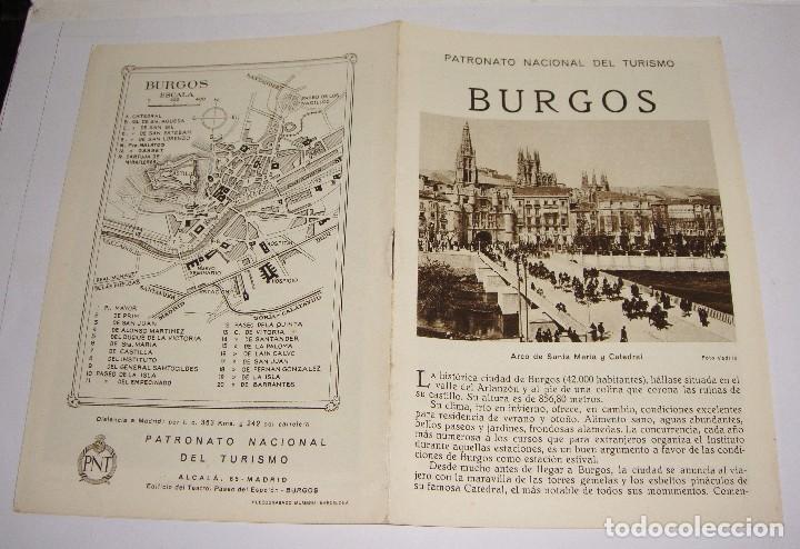 Brochures de tourisme: Folleto Tur&iacute;stico. Patronato Nacional del Turismo. Burgos. Con plano y fotograf&iacute;as.