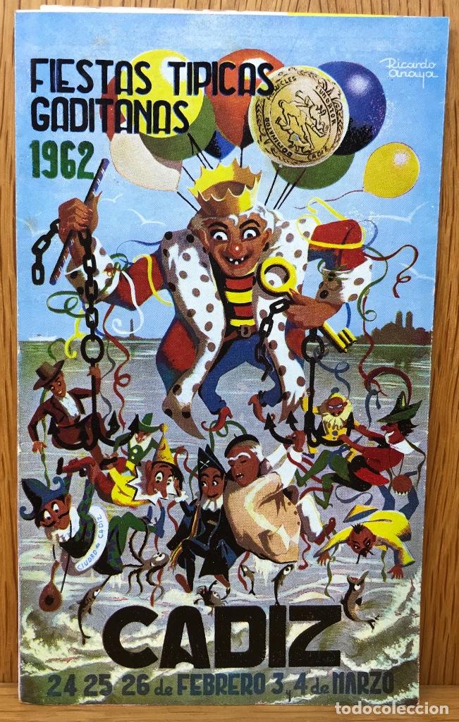 Folhetos de turismo: Folleto fiestas t&iacute;picas gaditanas - C&aacute;diz - A&ntilde;o 1962
