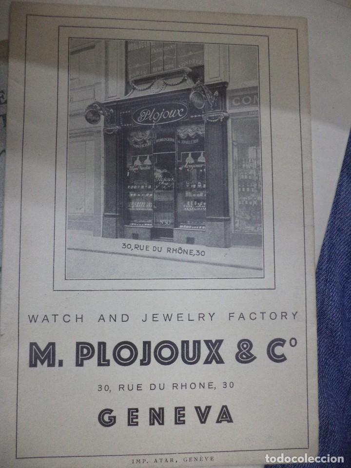 Folletos de turismo: Mapa o plano de Ginebra Suiza.GENEVA.M.Plojoux & Co.A&ntilde;os 30.