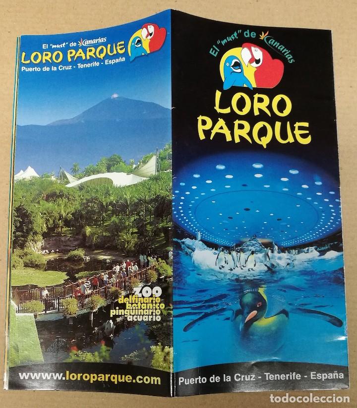 Tourismusbrosch&uuml;ren: FOLLETO TURISTICO, TURISMO, DIPTICO, LORO PARQUE PUERTO DE LA CRUZ SANTA CRUZ DE TENERIFE