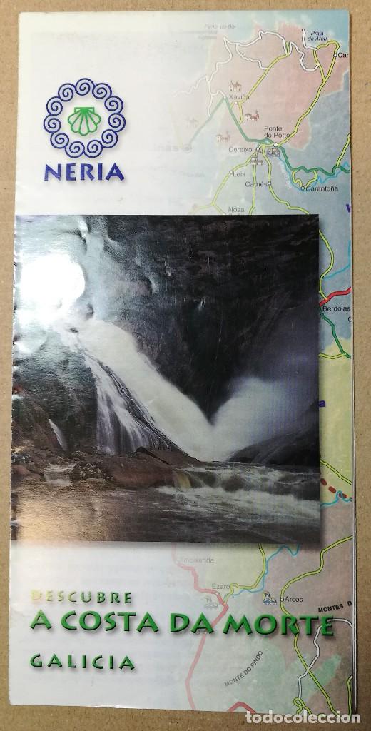 Travel Brochures: FOLLETO TURISTICO, TURISMO, DIPTICO, MAPA DESCUBRE A COSTA DA MORTE GALICIA NERIA A CORU&Ntilde;A