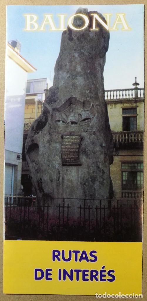 Travel Brochures: FOLLETO TURISTICO, TURISMO, DIPTICO, BAIONA RUTAS DE INTERES PONTEVEDRA
