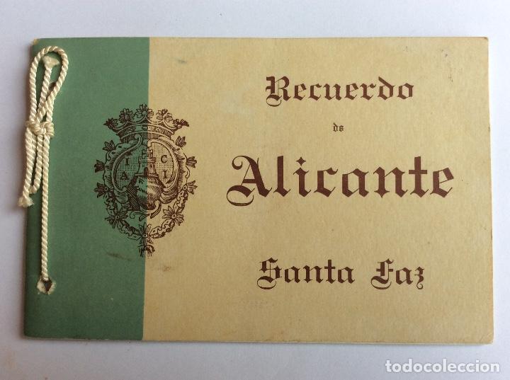 Folhetos de turismo: BLOC ALBUM TAMA&Ntilde;O POSTAL SANTA FAZ RECUERDO DE ALICANTE 10x15.5 CMS
