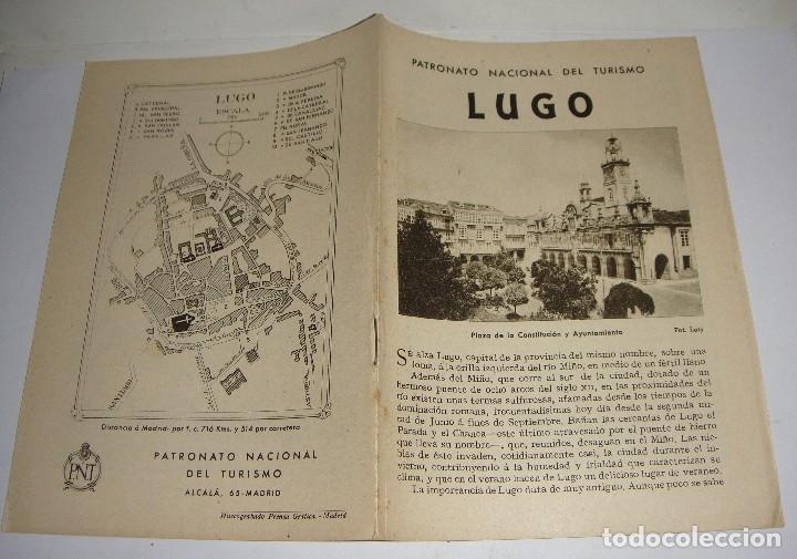 Tourismusbrosch&uuml;ren: Folleto Tur&iacute;stico. Patronato Nacional del Turismo. Lugo. Con plano y fotograf&iacute;as.
