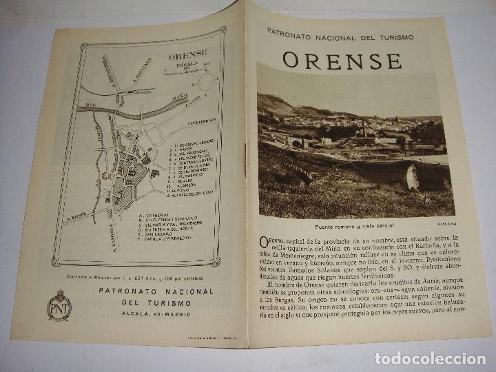 Brochures de tourisme: Folleto Tur&iacute;stico. Patronato Nacional del Turismo. Orense. Con plano y fotograf&iacute;as.