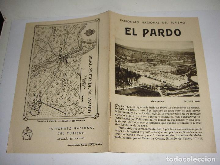 Brochures de tourisme: Folleto Tur&iacute;stico. Patronato Nacional del Turismo. El Pardo. Con plano y fotograf&iacute;as.