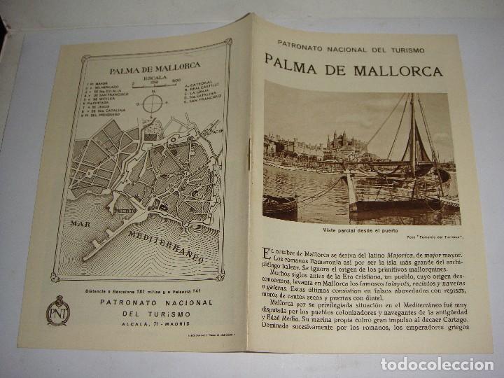 Brochures de tourisme: Folleto Tur&iacute;stico. Patronato Nacional del Turismo. Palma de Mallorca. Con plano y fotograf&iacute;as.