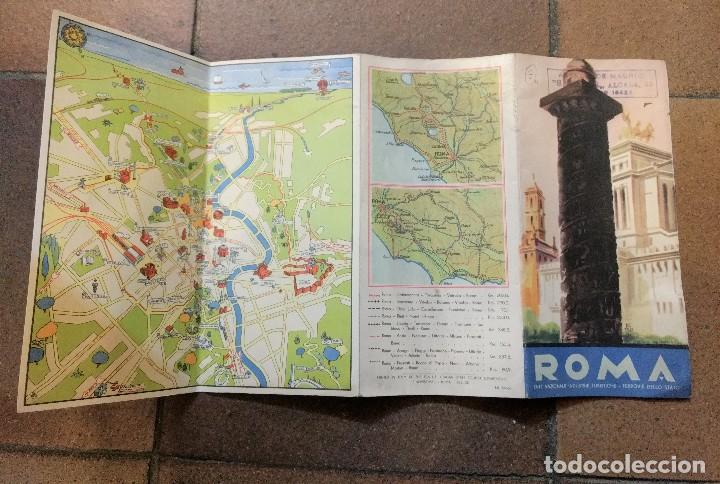 Brochures de tourisme: Folleto de turismo Roma Italia en castellano, incluye plano de la ciudad.