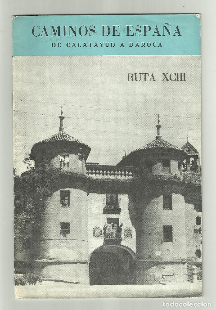 Folhetos de turismo: Caminos Espa&ntilde;a - Calatayud a Daroca con publicidad Medicos Calatayud y prov y farmaceuticos