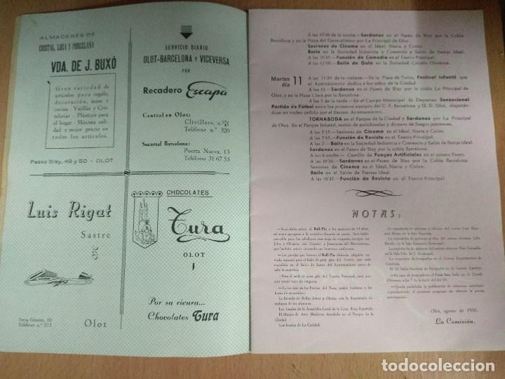 Folletos de turismo: DOS PROGRAMAS DE FIESTAS DE OLOT 1956 - Foto 12