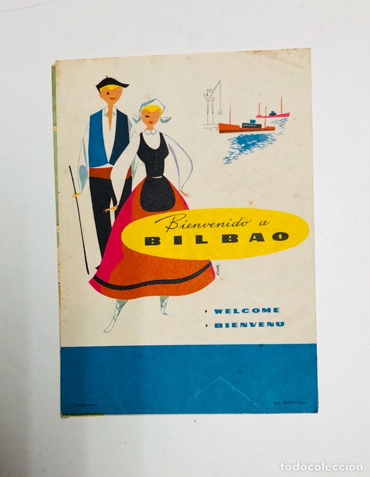 Tourismusbrosch&uuml;ren: FOLLETO TUR&Iacute;STICO DE BILBAO DE 1962. DESPEGLABLE, CON PLANO.