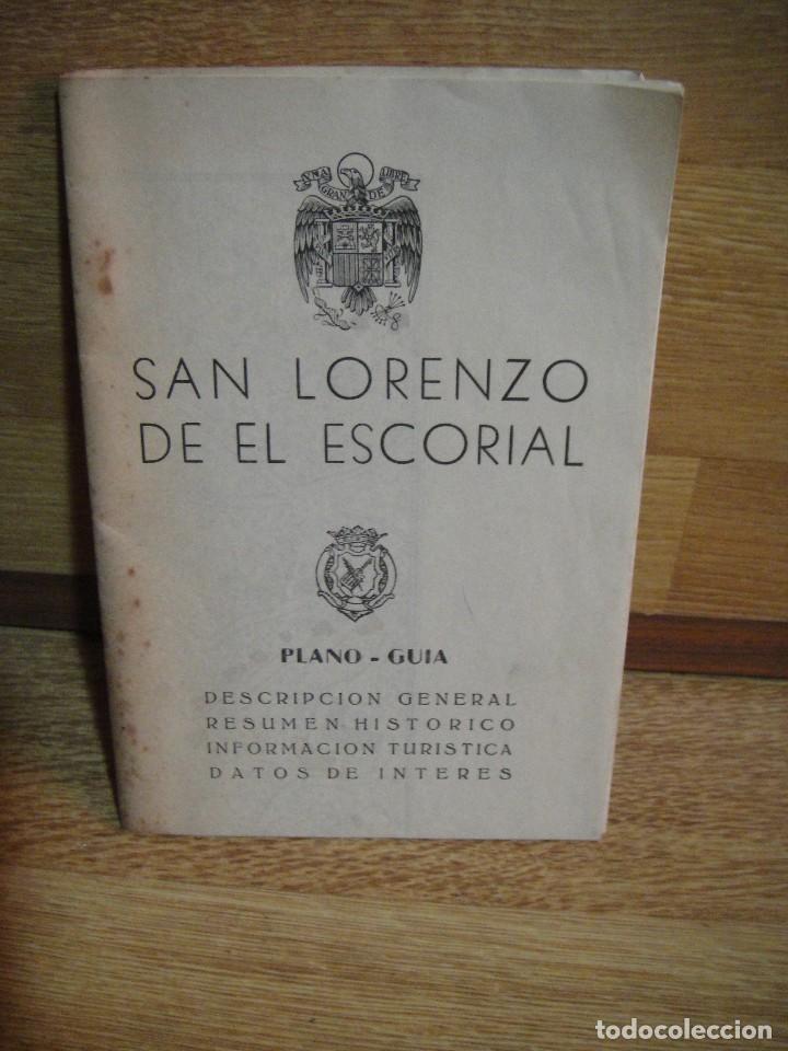 Travel Brochures: san lorenzo del escorial - plano guia ,a&ntilde;o 1963