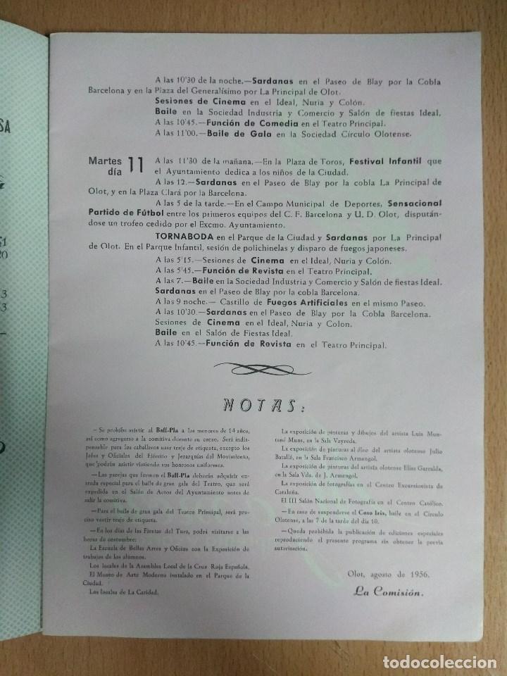 Folletos de turismo: PROGRAMA FIESTA MAYOR OLOT A&Ntilde;O 1956 - Foto 9
