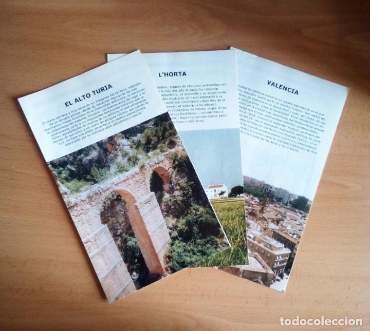 Folhetos de turismo: LOTE DE TRES FOLLETOS DE RUTAS POR EL ALTO TURIA, L'HORTA Y VALENCIA - 10 P&Aacute;GINAS CADA UNO