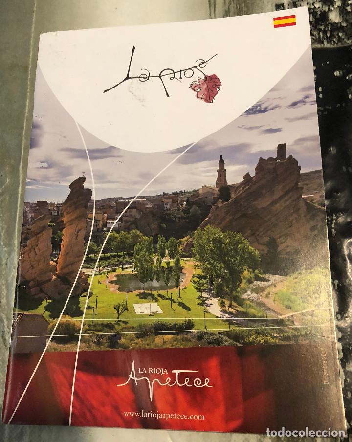 Tourismusbrosch&uuml;ren: 'La Rioja Apetece'. Turismo, cultura, vino, monumentos, gastronom&iacute;a, etc. 36 p&aacute;ginas.