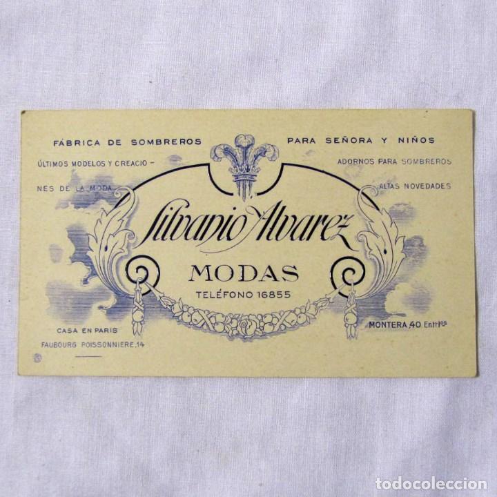 Brochures de tourisme: Tarjeta f&aacute;brica de sombreros Silvanio Alvarez 1932