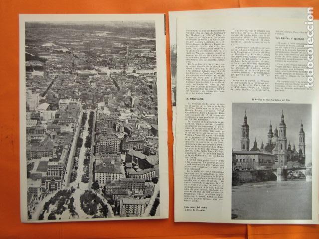 Brochures de tourisme: ARTICULO 1971 - ZARAGOZA PRECIOSAS FOTOS DE LA EPOCA - 7 PAGINAS - CARI&Ntilde;ENA CASPE - AEREA CIUDAD