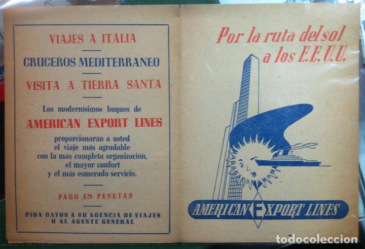 Folhetos de turismo: American Export Lines. Itinerario c. 1954