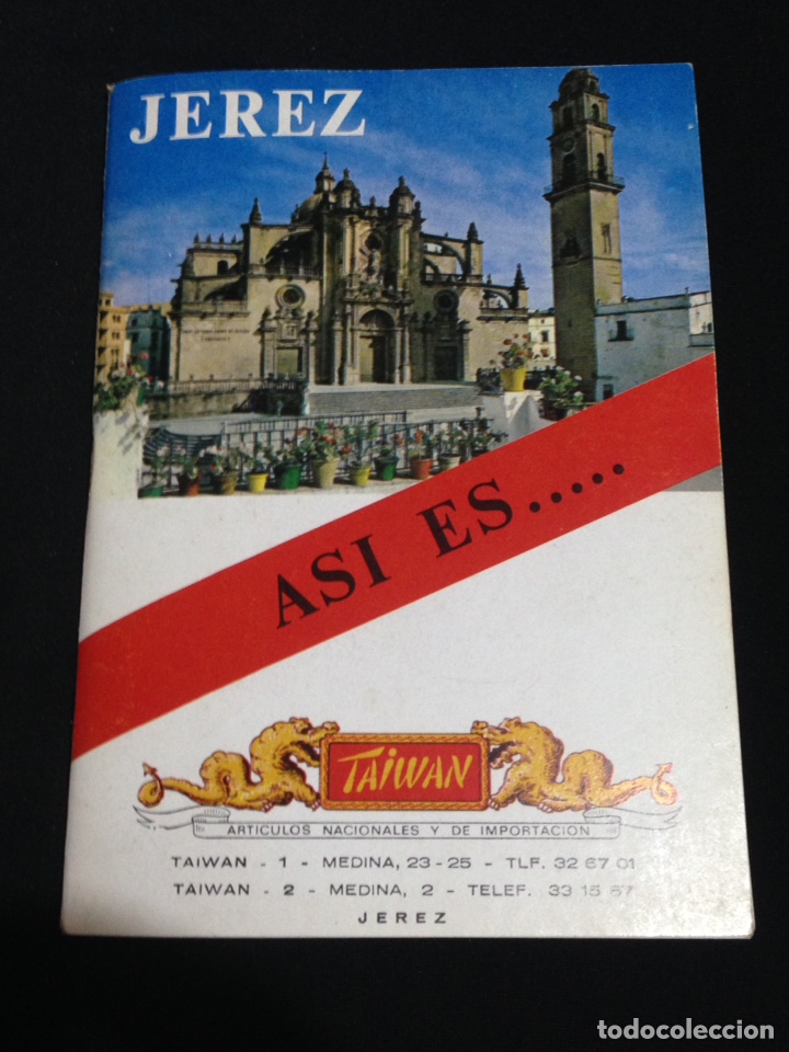 Folletos de turismo: Breve rese&ntilde;a historica- JEREZ ASI ES....-.Con planos en la ultima pagina.