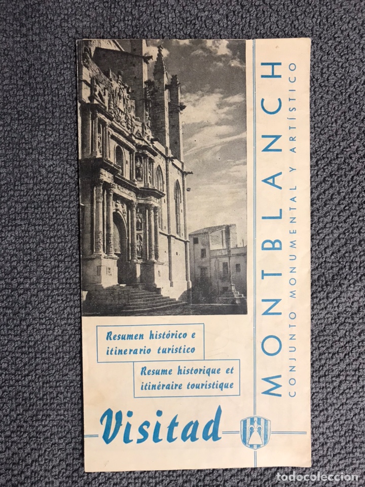 Tourismusbrosch&uuml;ren: MONTBLANCH (Tarragona) Folleto Tr&iacute;ptico Tur&iacute;stico de la Ciudad (h.1950?)