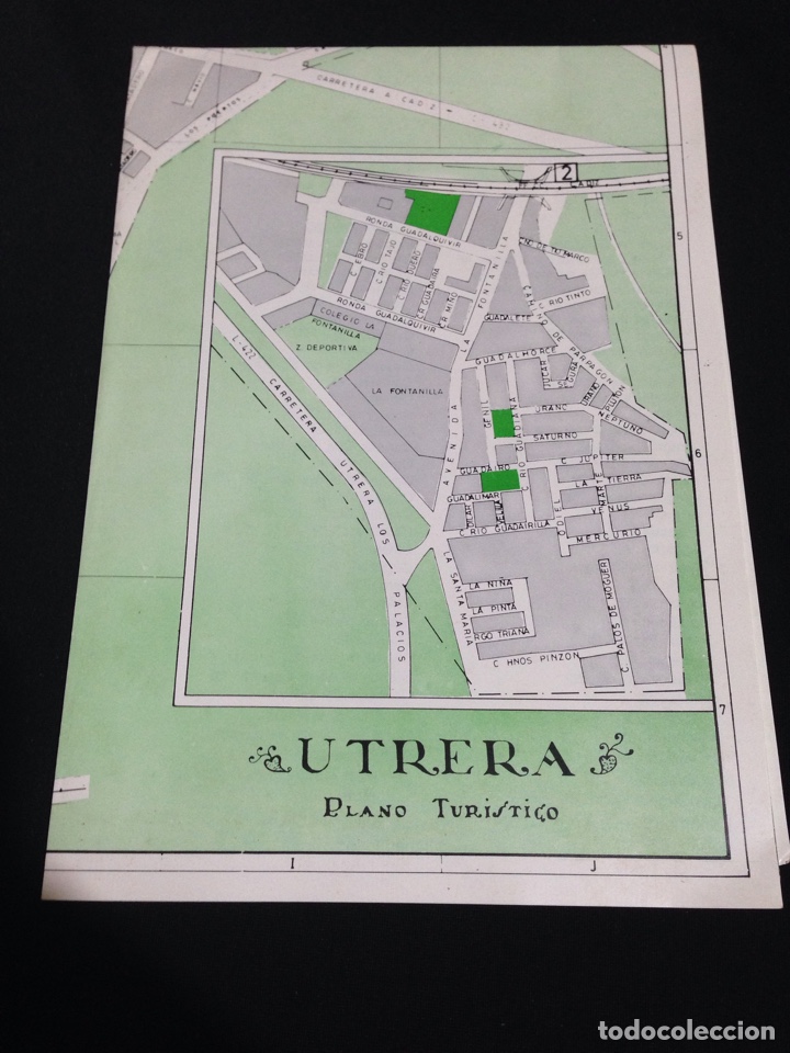 Travel Brochures: Plano turistico de Utrera,a&ntilde;o 1987.