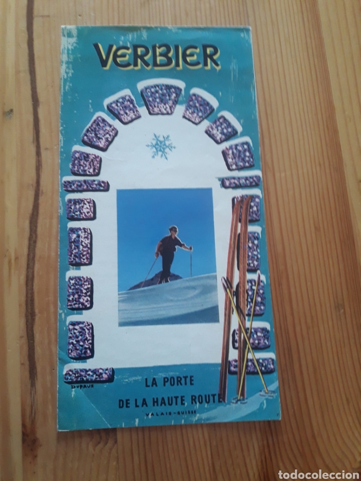 Folletos de turismo: Verbier La Porte de la Haute Route Valais Suisse Folleto Sky ski triptico