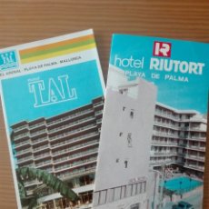 Folhetos de turismo: FOLLETOS HOTELES PALMA DE MALLORCA. Lote 148021905