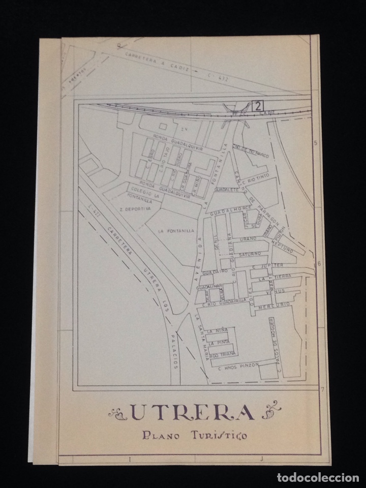Travel Brochures: Plano turistico de utrera,a&ntilde;o 1987.