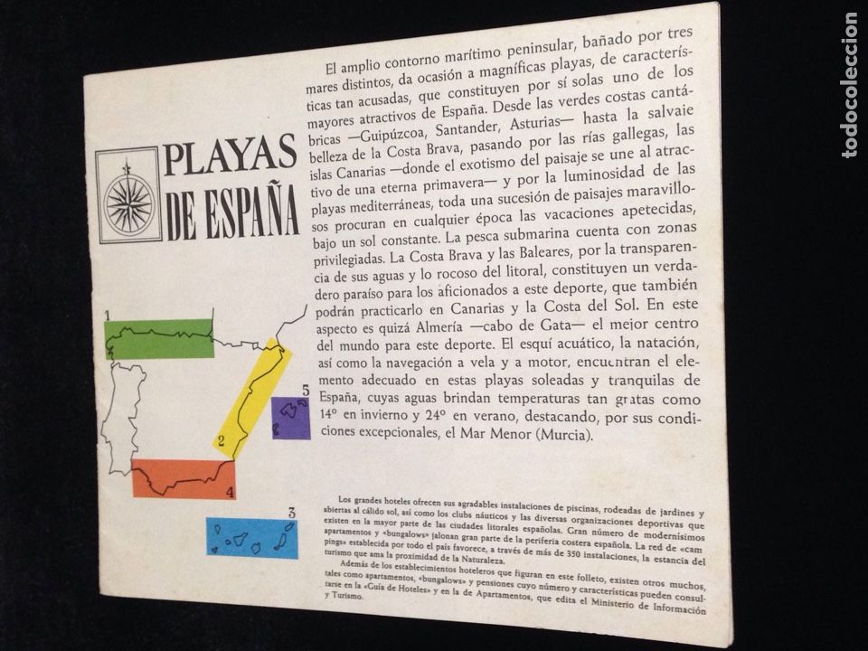 Folletos de turismo: Antiguo folleto,playas de Espa&ntilde;a.