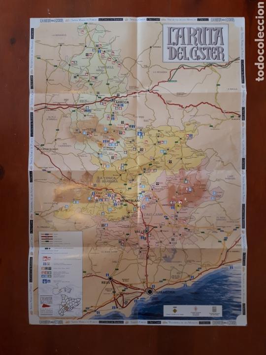 Folletos de turismo: La ruta del C&iacute;ster mapa y d&iacute;ptico